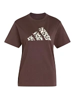 Dámské tričko adidas Animal Graphic, hnědé, KT2676