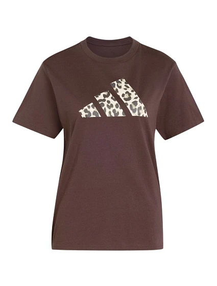 Dámské tričko Animal hnědé, model 22359082 - ADIDAS Dámské tričko Animal hnědé, model 22359082 - ADIDAS