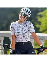 Dámské cyklistické tričko Rockbros 15110005004 s krátkým rukávem, velikost M – bílé