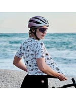 Dámské cyklistické tričko Rockbros 15110005004 s krátkým rukávem, velikost M – bílé