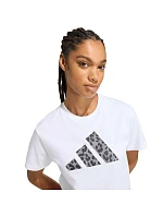 Dámské tričko adidas Animal Graphic, bílé, KT9719 Dámské tričko adidas Animal Graphic, bílé, KT9719