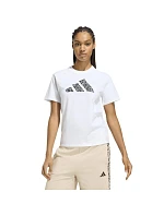 Dámské tričko adidas Animal Graphic, bílé, KT9719 Dámské tričko adidas Animal Graphic, bílé, KT9719
