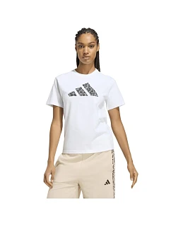 Dámské tričko adidas Animal Graphic, bílé, KT9719