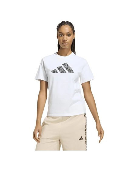 Dámské tričko adidas Animal Graphic, bílé, KT9719 Dámské tričko adidas Animal Graphic, bílé, KT9719