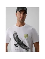 Pánské tričko regular s potiskem 4F 4FKAW26TTSHM4499-10S