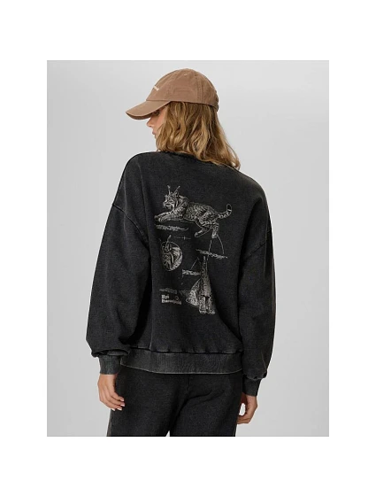 Dámská volná mikina s potiskem model 22369612 - 4F Dámská volná mikina s potiskem model 22369612 - 4F