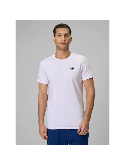 Pánské hladké tričko slim 4F 4FRMM00TTSHM4193-10S Pánské hladké tričko slim 4F 4FRMM00TTSHM4193-10S