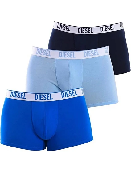 Diesel – pánské boxerky Shawn, 3 ks v balení, modré, módní, bavlněné Diesel – pánské boxerky Shawn, 3 ks v balení, modré, módní, bavlněné