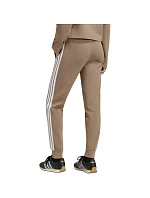 Dámské kalhoty adidas Essentials 3-Stripes Fleece Slim, béžové, KF8317