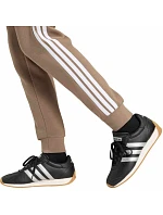 Dámské kalhoty adidas Essentials 3-Stripes Fleece Slim, béžové, KF8317