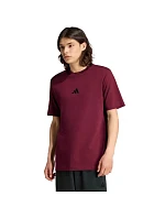 Pánské tričko adidas Essentials Small Logo Single Jersey, vínové, KF2403