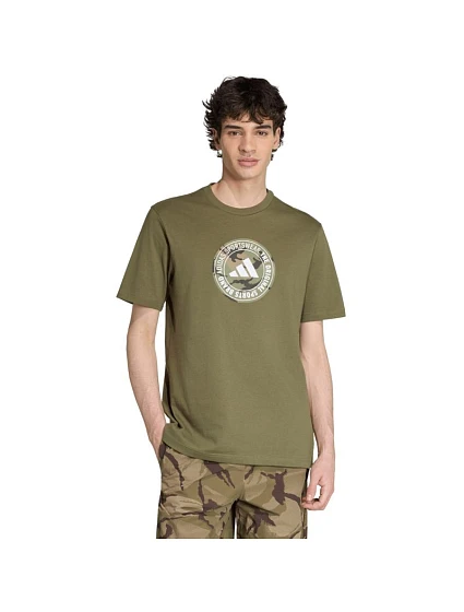Pánské tričko adidas Camo v olivové barvě KC7164