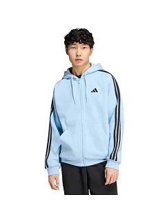 Pánská mikina adidas Essentials 3-Stripes Fleece Full-Zip Hoodie, modrá KY4143