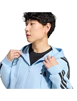 Pánská mikina adidas Essentials 3-Stripes Fleece Full-Zip Hoodie, modrá KY4143 Pánská mikina adidas Essentials 3-Stripes Fleece Full-Zip Hoodie, modrá KY4143