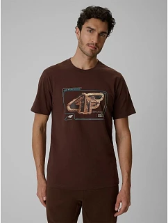 T-shirt regular z nadrukiem męski 4F 4FRSS26TTSHM4230-81S