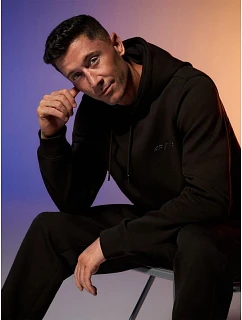 Bluza dresowa regular z kapturem męska 4F | Robert Lewandowski RL9KSS26TSWSM2954-80S pánské