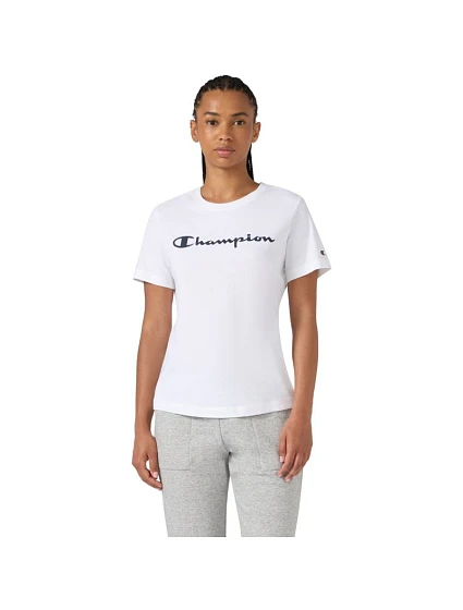 Koszulka damska Champion Short Sleeve biała 118428 WW001 Koszulka damska Champion Short Sleeve biała 118428 WW001
