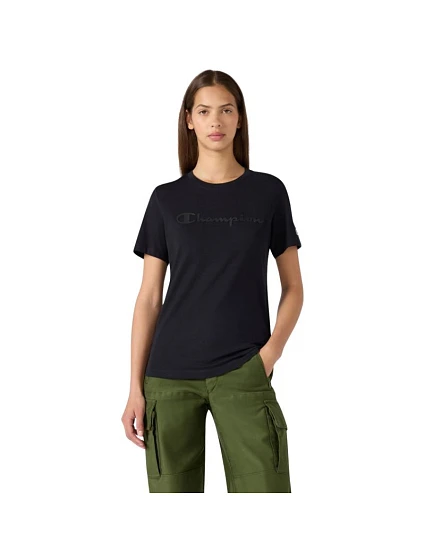 Koszulka damska Champion Short Sleeve czarna 119125 KK001 Koszulka damska Champion Short Sleeve czarna 119125 KK001