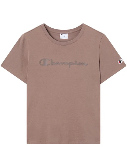 Koszulka damska Short Sleeve ciemny beż model 22556312 - CHAMPION Koszulka damska Short Sleeve ciemny beż model 22556312 - CHAMPION