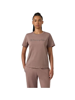 Koszulka damska Champion Short Sleeve ciemny beż 119125 MS513
