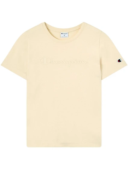 Koszulka damska Short Sleeve żółta model 22556319 - CHAMPION Koszulka damska Short Sleeve żółta model 22556319 - CHAMPION