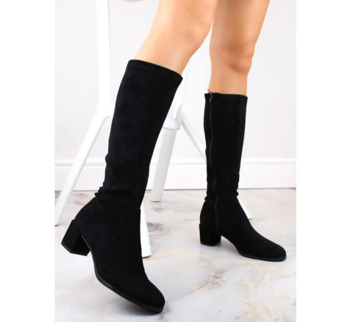 Dámské černé boty na podpatku Sergio Leone Dámské černé boty na podpatku Sergio Leone