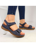 Sandály na suchý zip eVento W EVE223C navy blue