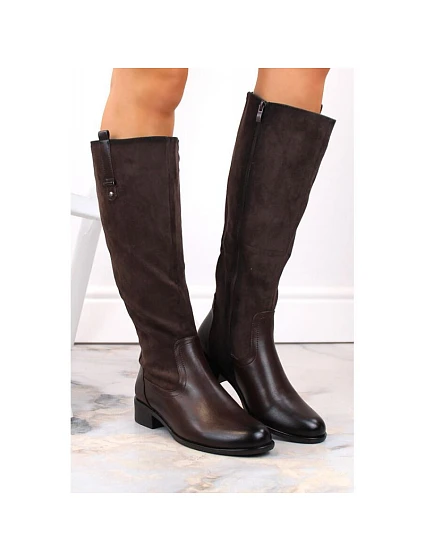 W model 22352212 hnědé zateplené boty - JEZZI