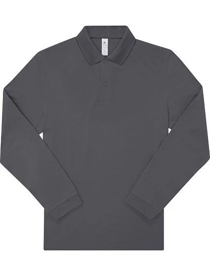 B&C My Polo 210 LSL Piqué polo s dlouhým rukávem z těžké bavlny 01.U427 dark grey B&C My Polo 210 LSL Piqué polo s dlouhým rukávem z těžké bavlny 01.U427 dark grey