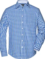 Daiber JN 617 Popelínová kostkovaná košile s dl. rukávem 02.0617 royal/white