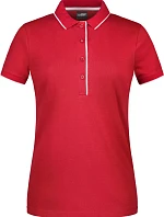 Daiber JN 727 Dámské piqué polo s kontrastní légou 02.0727 red/white