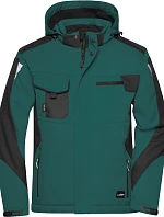Daiber JN 824 Pracovní zimní softshellová bunda - Strong 02.0824 dark green/black