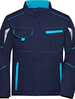 Daiber JN 853 Pracovní zimní softshellová bunda - Color 02.0853 navy/turquoise