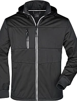 Daiber JN 1078 Pánská 3-vrstvá softshellová bunda "Maritim" 02.1078 black/black/white