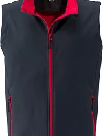 Daiber JN 1128 Pánská 2-vrstvá promo softshellová vesta 02.1128 iron grey/red