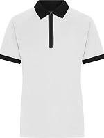 Daiber JN 1307 Dámské piqué polo se zipem 02.1307 white/black