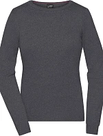 Daiber JN 1313 Dámský svetr s kulatým výstřihem 02.1313 anthracite melange