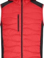 Daiber JN 1328 Pánská strečová fleecová vesta 02.1328 red/black