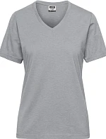 Daiber JN 1807 Dámské pracovní tričko z bio bavlny - Solid 02.1807 grey heather