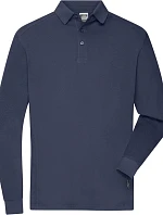 Daiber JN 1842 Pánské pracovní piqué polo s dlouhým rukávem 02.1842 navy