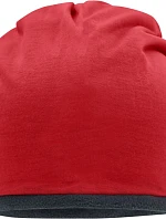 Daiber MB 7131 Žerzejová čepice s fleecovou podšívkou 03.7131 red/carbon