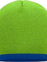 Daiber MB 7584 Pletená čepice s kontrastním lemem 03.7584 lime green/royal