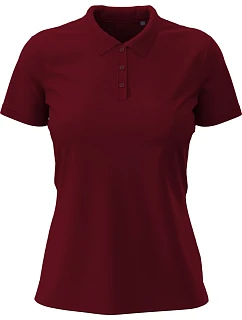 Stedman Stretch Polo Women Dámské elastické piqué polo z těžké bavlny 05.9740 bordeaux