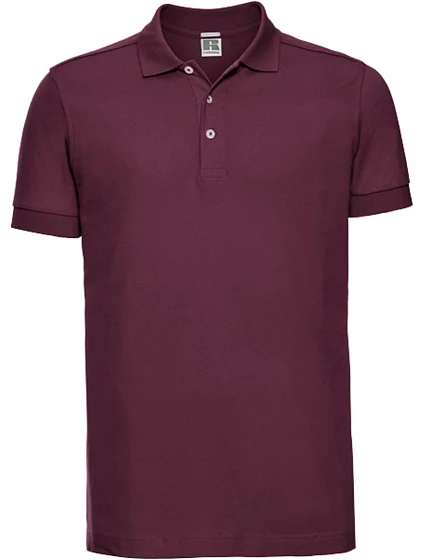 Russell Athletic 566M Pánské elastické piqué polo 10.566M burgundy Russell Athletic 566M Pánské elastické piqué polo 10.566M burgundy