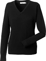 Russell Athletic 710F Dámský pletený svetr s výstřihem do V 11.710F black