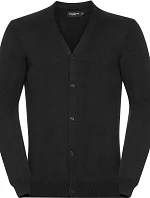Russell Athletic 715M Pánský pletený cardigan s výstřihem do V 11.715M black