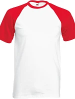 Fruit of the Loom Baseball T Raglánové tričko 16.1026 white/red