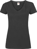 Fruit of the Loom Lady-Fit Valueweight V-Neck T Dámské tričko s výstřihem do V 16.1398 black