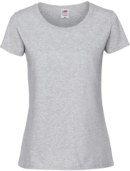 Fruit of the Loom Lady-Fit Iconic 195 T Dámské tričko z těžké bavlny 16.1424 heather grey Fruit of the Loom Lady-Fit Iconic 195 T Dámské tričko z těžké bavlny 16.1424 heather grey
