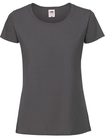 Fruit of the Loom Lady-Fit Iconic 195 T Dámské tričko z těžké bavlny 16.1424 light graphite Fruit of the Loom Lady-Fit Iconic 195 T Dámské tričko z těžké bavlny 16.1424 light graphite